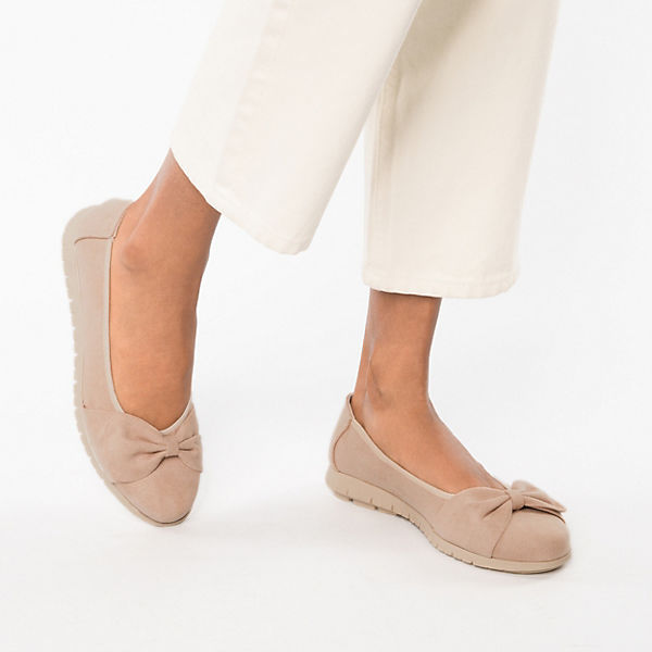 Schuhe Komfort-Ballerinas ambellis Comfy Ballerinas mit Schleifendetail sand Schuhe Komfort-Ballerinas ambellis Comfy Ballerinas mit Schleifendetail sand