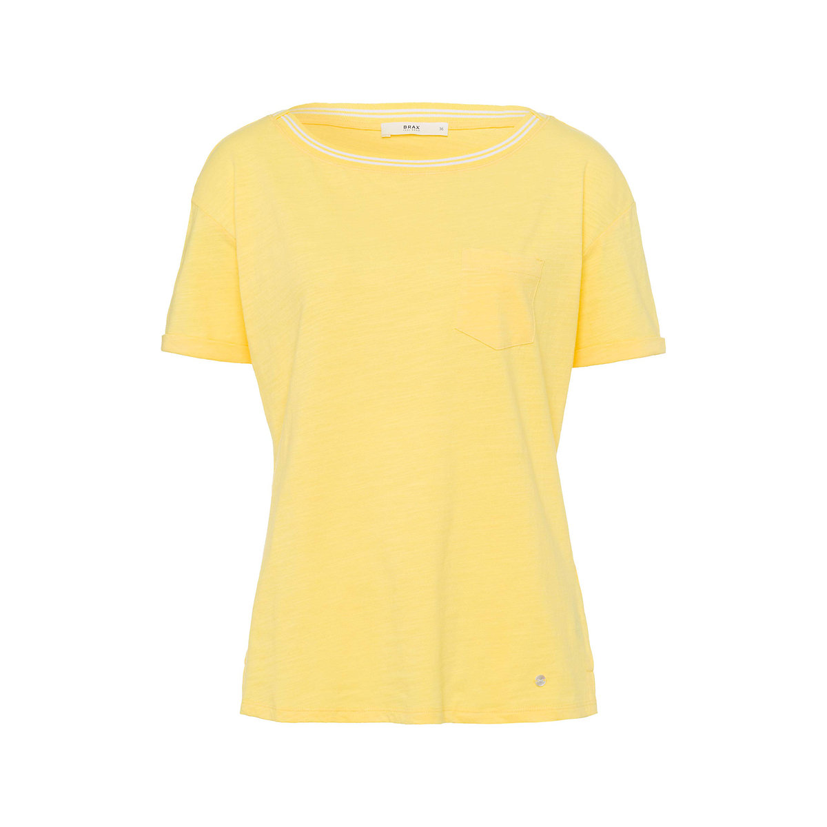 BRAX Rundhals T-Shirt gelb