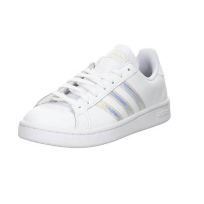 adidas, Damen Sneaker Schuhe Grand Court Halbschuhe Leder-/Textilkombination uni Schnürschuhe, weiß Modell 1 | mirapodo