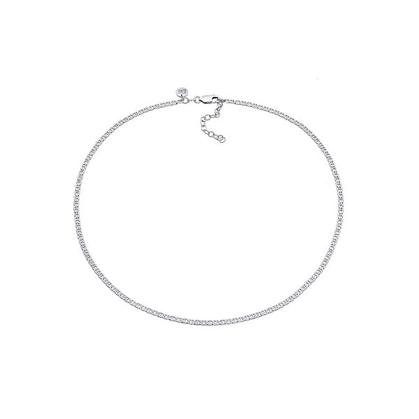 Accessoires Halsketten Elli PREMIUM Elli Premium Halskette Choker Stäbchen-Panzerkette Basic 925 Silber Halsketten silber