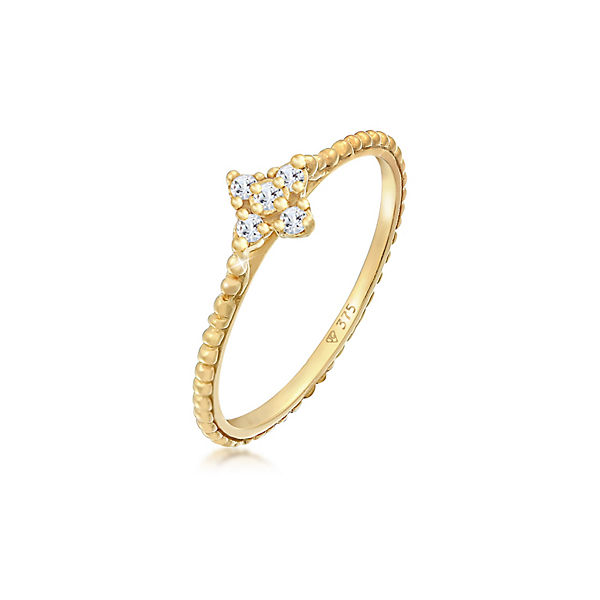 Accessoires Ringe Elli PREMIUM Elli Premium Ring Topas Edelsteine Verlobung Kugellook 375 Gelbgold Ringe gold