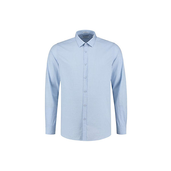 Bekleidung Langarmhemden DSTREZZED® Langarm Freizeithemd blau