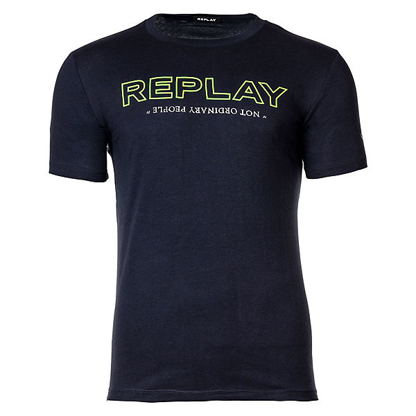 Herren T-Shirt - 1/2-Arm, Rundhals, Logo-Print, Baumwolle, Jersey T-Shirts