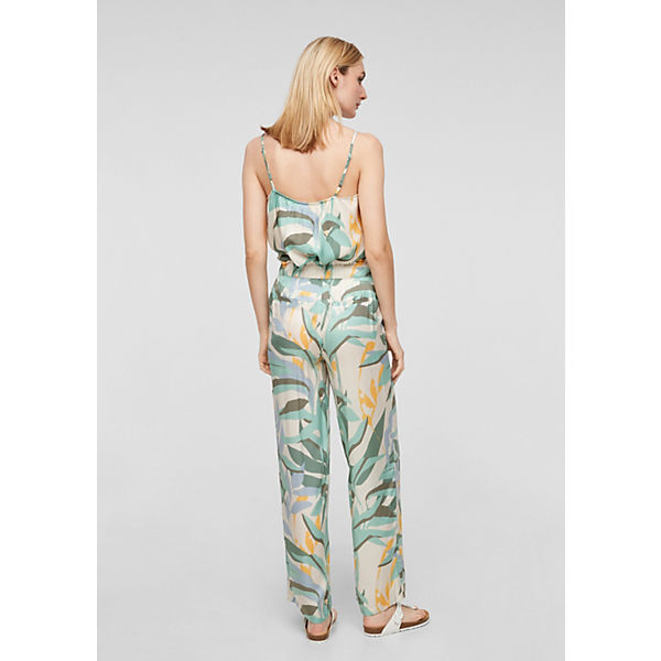 Bekleidung Stoffhosen s.Oliver Regular Fit: Lockere Satinhose Stoffhosen türkis Bekleidung Stoffhosen s.Oliver Regular Fit: Lockere Satinhose Stoffhosen türkis
