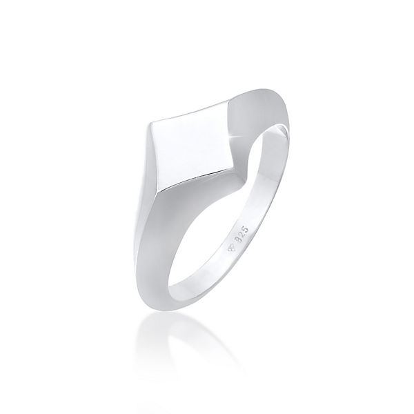 Accessoires Ringe Elli PREMIUM Elli Premium Ring Siegelring Raute Geo Look 925 Silber Ringe silber
