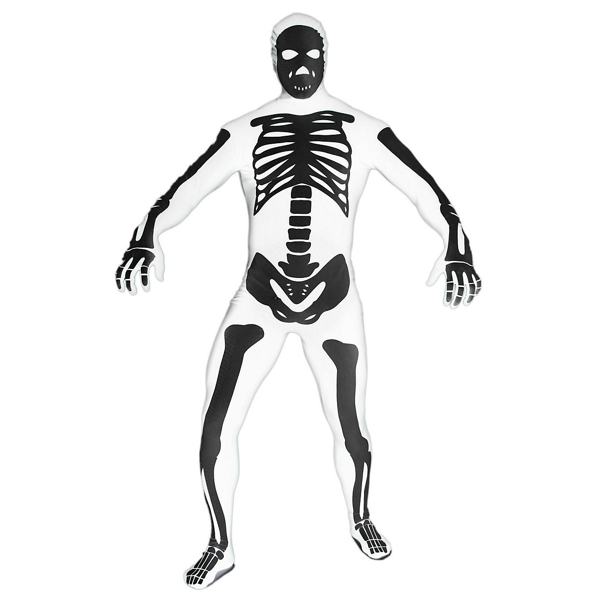 MORPHSUITS™ Ganzkörperkostüm Skelett weiß weiß