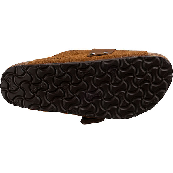 Schuhe Klassische Pantoletten BIRKENSTOCK Kyoto Veloursleder & Nubukleder Pantoletten schmal beige Schuhe Klassische Pantoletten BIRKENSTOCK Kyoto Veloursleder & Nubukleder Pantoletten schmal beige