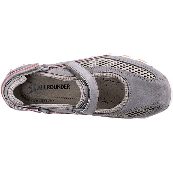 Schuhe Sneakers Low ALLROUNDER BY MEPHISTO Niro Sportliche Ballerinas grau