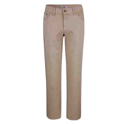 Swing-Pocket Hose Reißverschluss,Knopf uni Regular Fit Baumwolle,Kunstfaser Stoffhosen