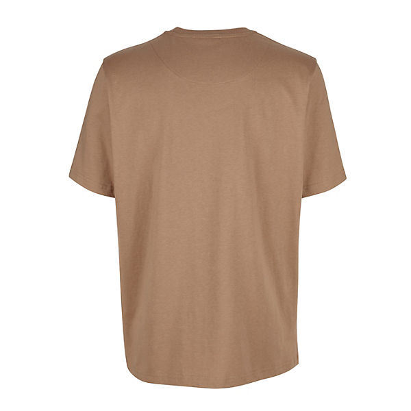 Bekleidung T-Shirts Roger Kent T-Shirt mit modischer Teilungsnaht beige