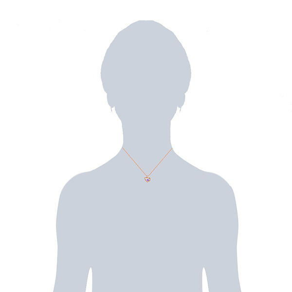 Accessoires Halsketten Rafaela Donata Kette mit Anhänger Sterling Silber roségold verziert mit Kristallen von Swarovski® violet 