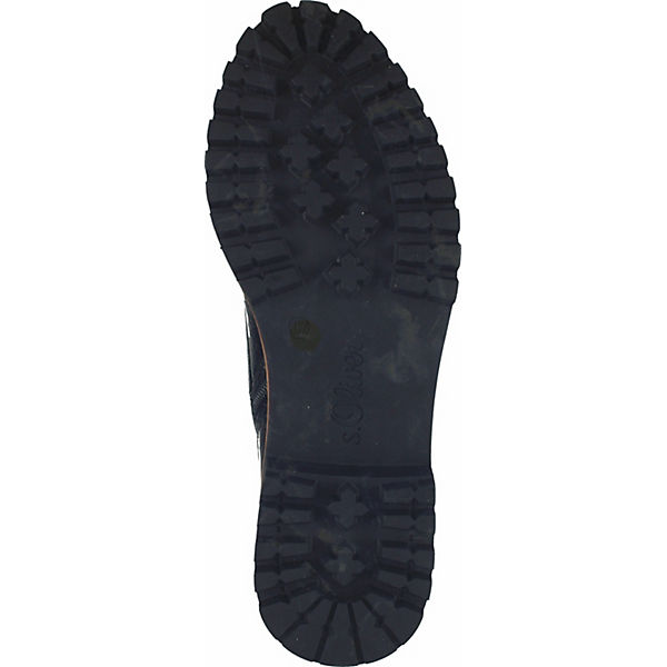 Schuhe Schnürstiefeletten s.Oliver Stiefelette Schnürstiefeletten schwarz