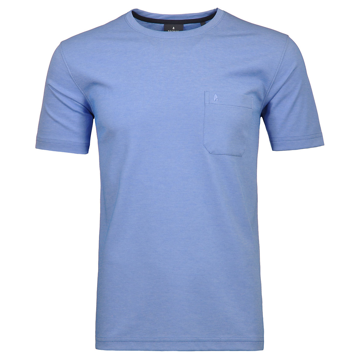 RAGMAN Softknit T-Shirt Rundhals mit Brusttasche T-Shirts blau
