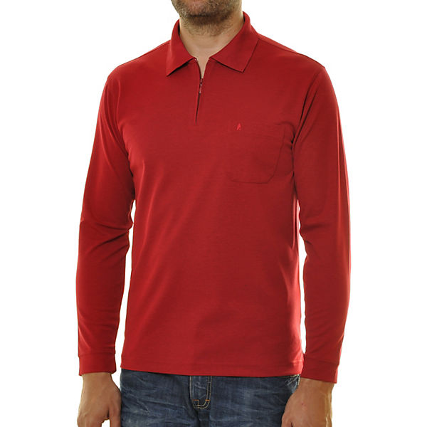 Softknit-Poloshirt Langarm mit Zip Poloshirts