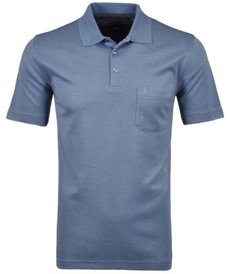 RAGMAN Poloshirt mit minimal Dessin Poloshirts blau
