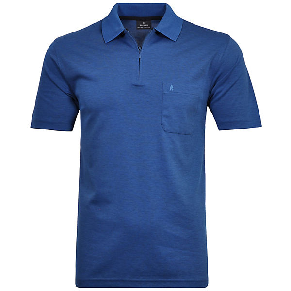 Bekleidung Poloshirts RAGMAN Kurzarm Poloshirt mit Reissverschluß Poloshirts blau