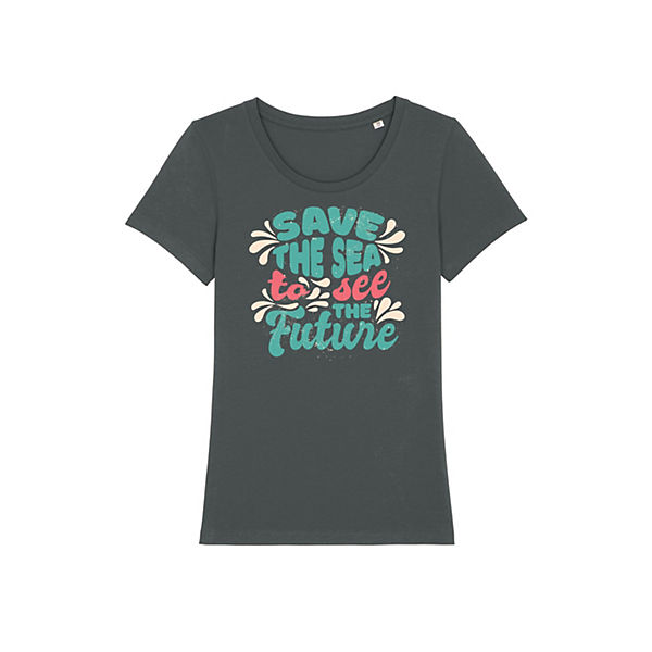 Bekleidung T-Shirts wat APPAREL T-Shirt Save the sea T-Shirts anthrazit