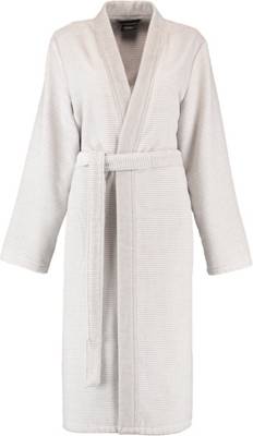 Cawö Bademäntel Damen Kimono Two-Tone 6431 platin 76 Bademäntel grau