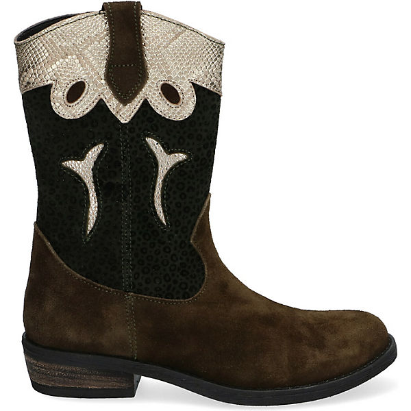 Schuhe Westernstiefeletten BRAQEEZ Boots Cally Cowboy - 421733 Westernstiefeletten grün