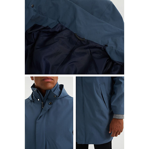 Bekleidung Regenjacken WE Fashion Herren-Regenmantel Regenjacken blau Bekleidung Regenjacken WE Fashion Herren-Regenmantel Regenjacken blau