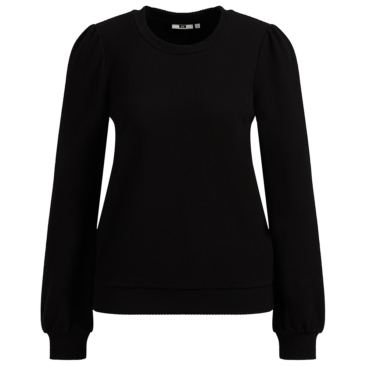 WE Fashion Damen-Sweatshirt mit Strukturmuster Sweatshirts schwarz