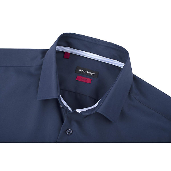 Bekleidung Langarmhemden ROY ROBSON Langarmhemd Slim fit Langarmhemden blau Bekleidung Langarmhemden ROY ROBSON Langarmhemd Slim fit Langarmhemden blau