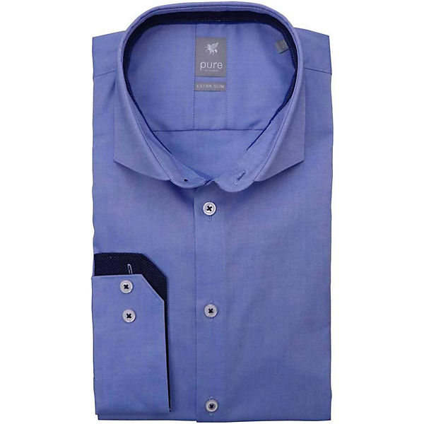 Bekleidung Langarmhemden HATICO Langarm Business Hemd blau