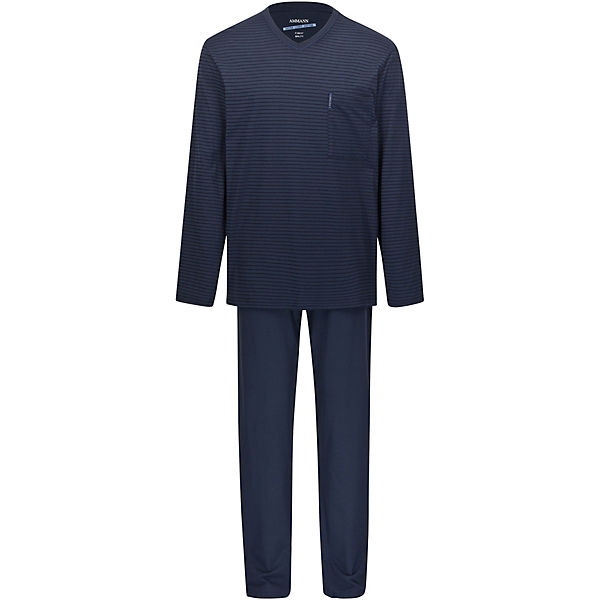 Bekleidung Pyjamas AMMANN Pyjama lang blau