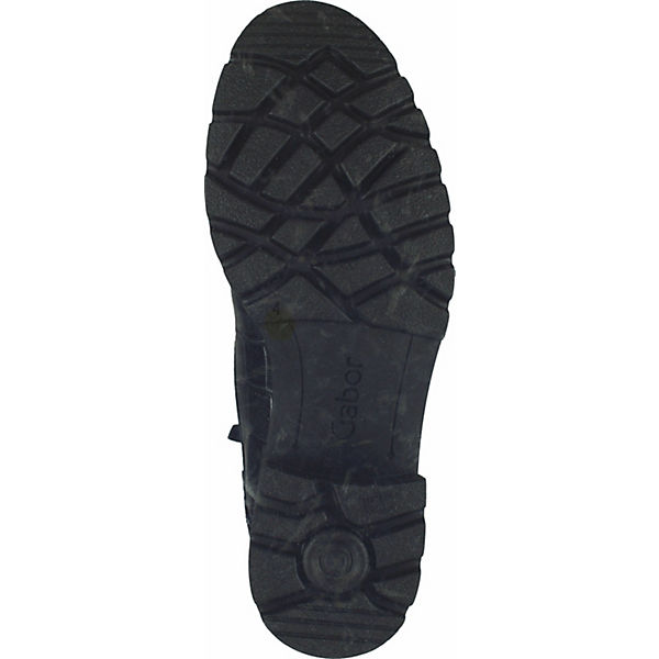 Schuhe Schnürstiefeletten Gabor Stiefelette Schnürstiefeletten schwarz/grau