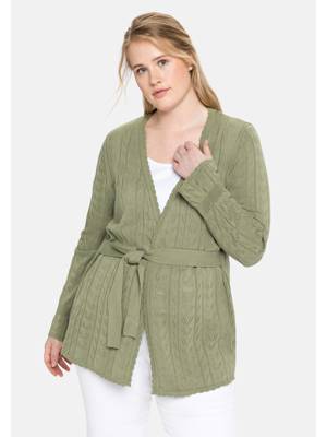 sheego Strickjacke Strickjacken khaki