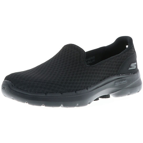 SKECHERS 124508/BBK Go Walk 6-Big Splash Damen Sneaker Slipper Turnschuhe Low-Cut schwarz Sneakers Low