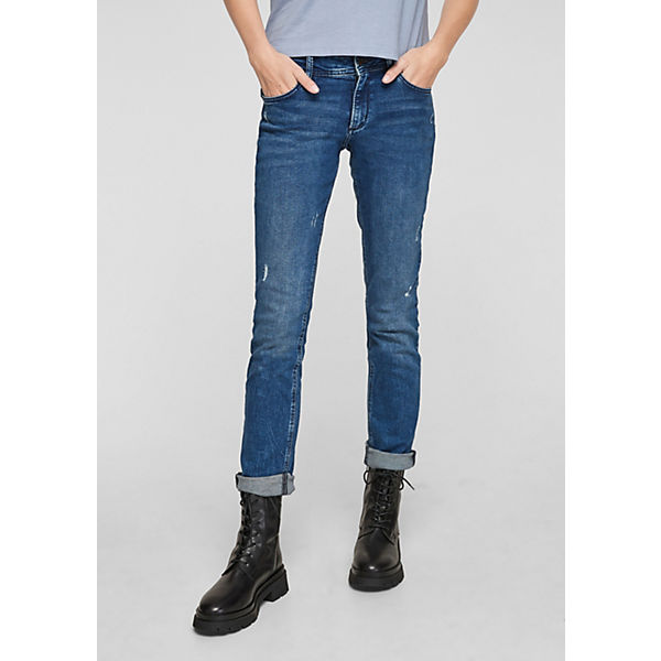 Bekleidung Straight Jeans QS by s.Oliver Slim: Slim leg-Jeans Jeanshosen blau Bekleidung Straight Jeans QS by s.Oliver Slim: Slim leg-Jeans Jeanshosen blau