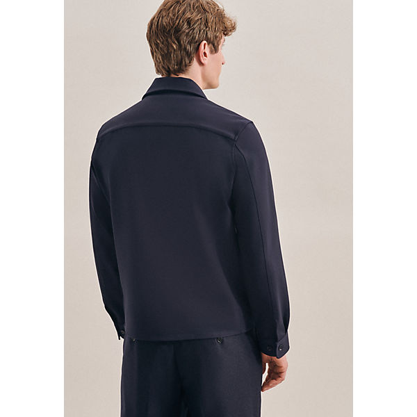 Bekleidung Langarmhemden seidensticker Overshirt Kragen Regular Langarm Uni Langarmhemden blau Bekleidung Langarmhemden seidensticker Overshirt Kragen Regular Langarm Uni Langarmhemden blau