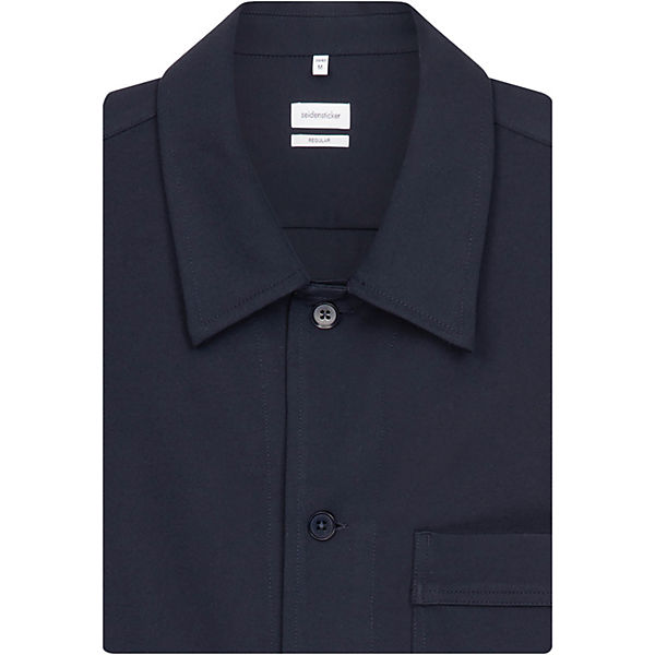 Bekleidung Langarmhemden seidensticker Overshirt Kragen Regular Langarm Uni Langarmhemden blau Bekleidung Langarmhemden seidensticker Overshirt Kragen Regular Langarm Uni Langarmhemden blau
