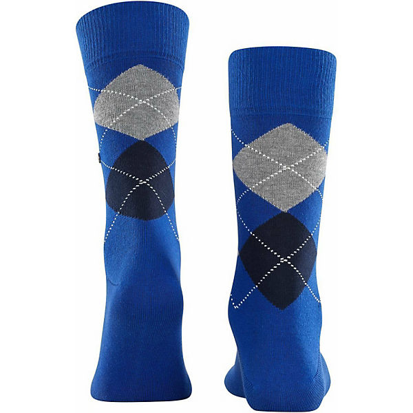Herren Socken KING - One Size 40-46, Rautenmuster, Labeling Clip Socken