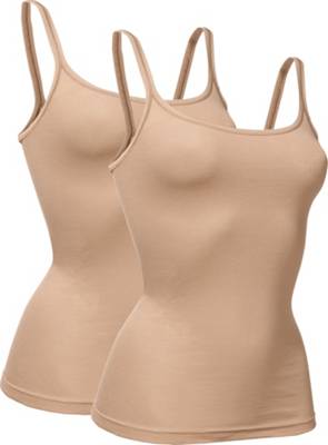Con-ta Unterhemd 2er-Pack Baumwolle Feinripp teint