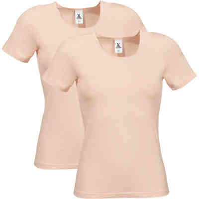Unterhemd, 1/2-Arm 2er-Pack Baumwolle, Single-Jersey