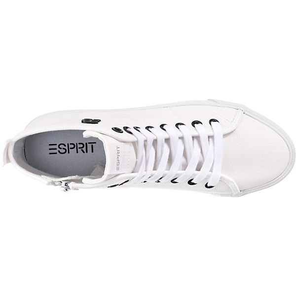Schuhe Sneakers High ESPRIT Canvas Bootie Sneakers High weiß