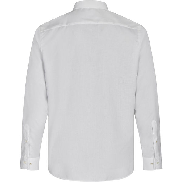 Bekleidung Langarmhemden JUPITER® Herrenhemd Modisches Unihemd Langarmhemden weiß
