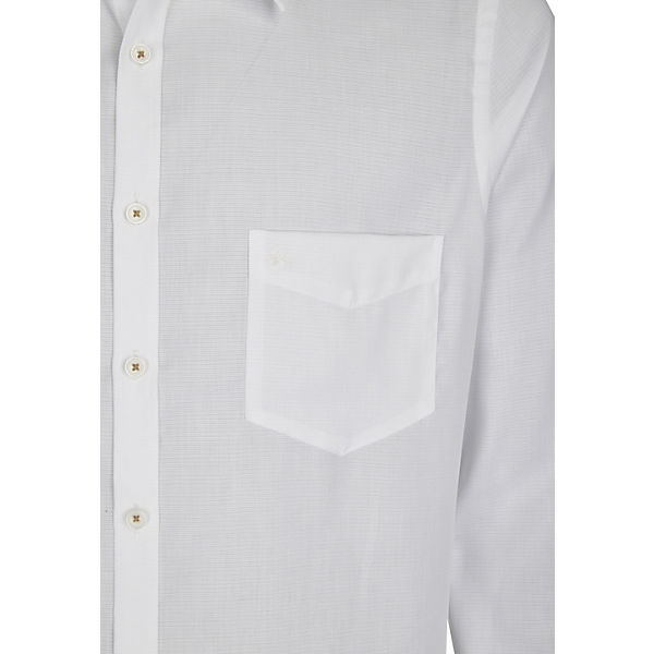 Bekleidung Langarmhemden JUPITER® Herrenhemd Modisches Unihemd Langarmhemden weiß