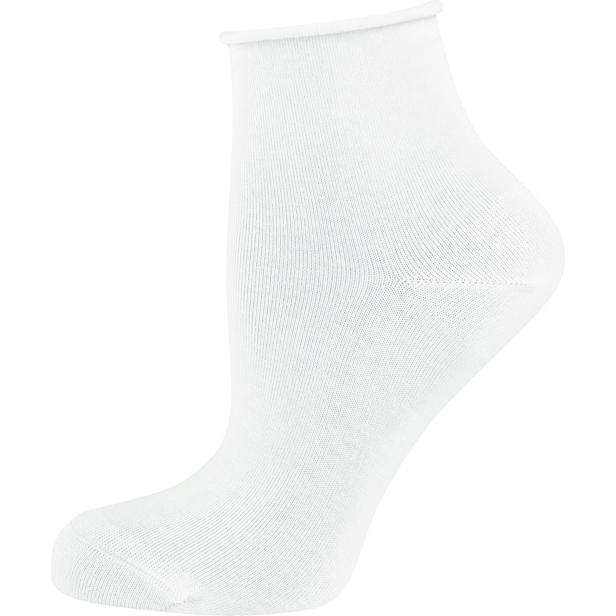 nur die Freizeitsocken 2er-Pack Bio Baumwolle mit Rollbund Socken weiß