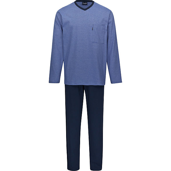 Bekleidung Pyjamas AMMANN Schlafanzug Single-Jersey graublau