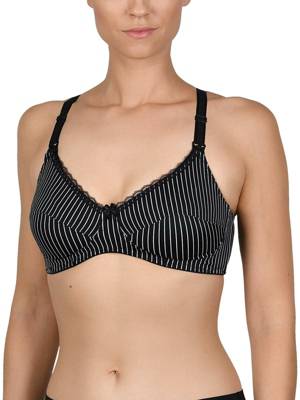 Naturana 2er Pack Still BH Maternity Still-BHs schwarz/weiß