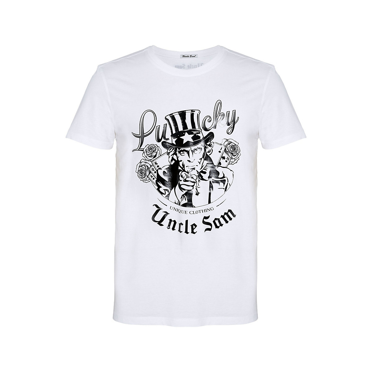 Uncle Sam T-Shirt mit Frontprint T-Shirts weiß