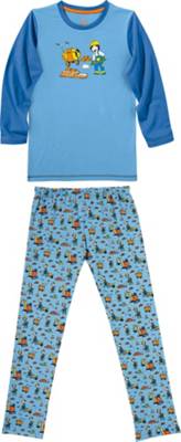 Erwin Müller Kinder-Schlafanzug Single-Jersey hellblau