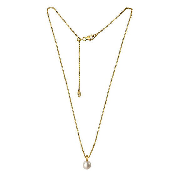 Accessoires Halsketten LOVICONI LOVPEARL Halskette mit echter Süßwasserperle - in 925er Sterlingsilber One Size gold