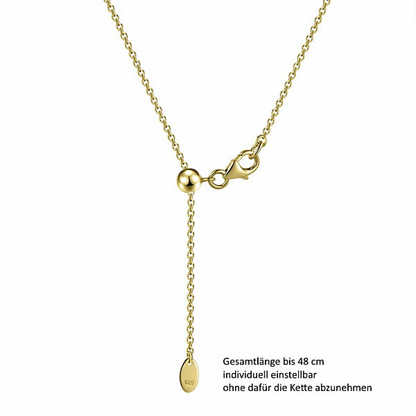 Accessoires Halsketten LOVICONI LOVPEARL Halskette mit echter Süßwasserperle - in 925er Sterlingsilber One Size gold