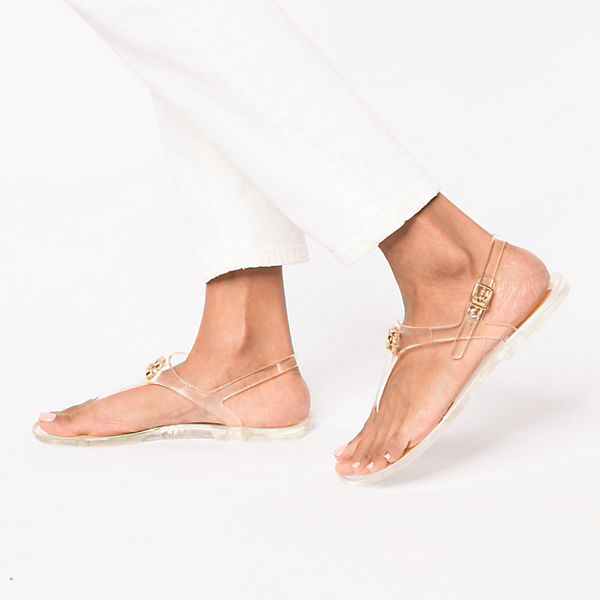 Schuhe T-Steg-Sandalen COACH Natalee Rubber Jelly T-Steg-Sandalen transparent