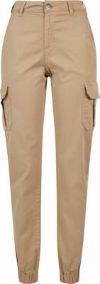 Urban Classics Ladies High Waist Cargo Pants Cargohosen taupe