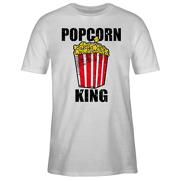 Karneval & Fasching Kostüm Outfit - Herren T-Shirt - Popcorn King - schwarz - T-Shirts